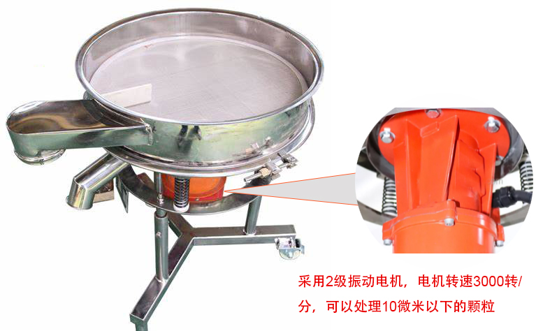 高頻篩特點：框體加高可防止?jié){液往外飛濺；加擋料板可加快排料，提高篩分效率