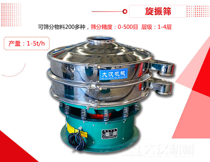 旋振篩可以特殊定制有：材質(zhì)方面包括：碳鋼，不銹鋼，全不銹鋼層級方面包括：單層，雙層，三層，四層等